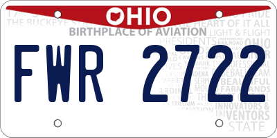 OH license plate FWR2722
