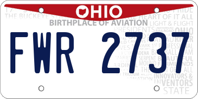 OH license plate FWR2737