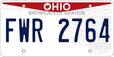 OH license plate FWR2764
