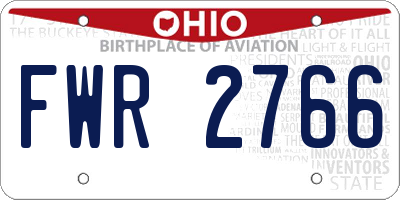 OH license plate FWR2766