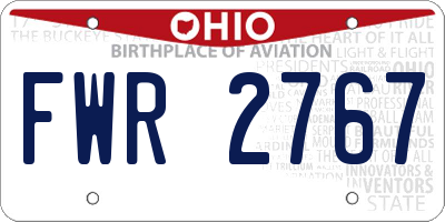 OH license plate FWR2767