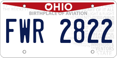OH license plate FWR2822