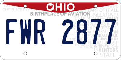 OH license plate FWR2877