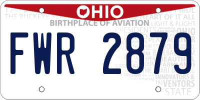 OH license plate FWR2879