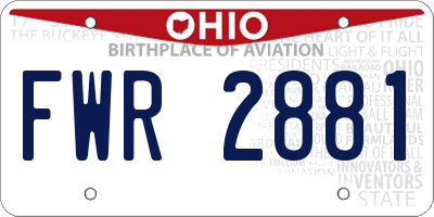 OH license plate FWR2881
