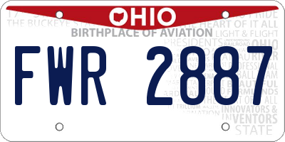 OH license plate FWR2887