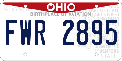 OH license plate FWR2895
