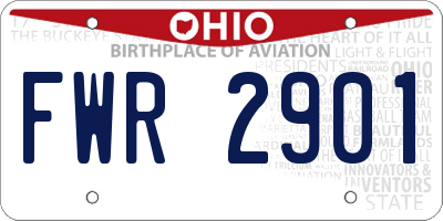 OH license plate FWR2901
