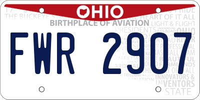 OH license plate FWR2907