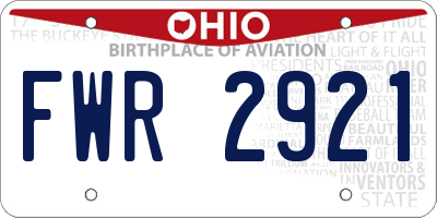 OH license plate FWR2921