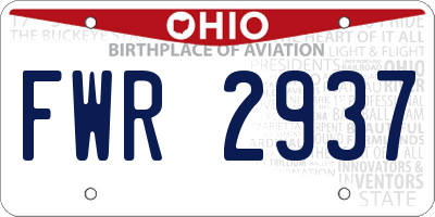 OH license plate FWR2937