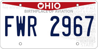 OH license plate FWR2967
