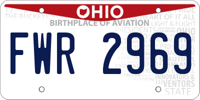 OH license plate FWR2969