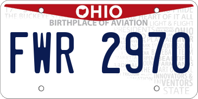 OH license plate FWR2970