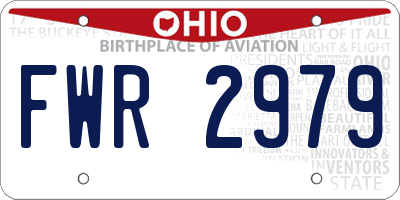 OH license plate FWR2979