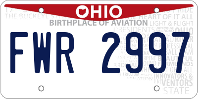 OH license plate FWR2997
