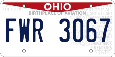 OH license plate FWR3067