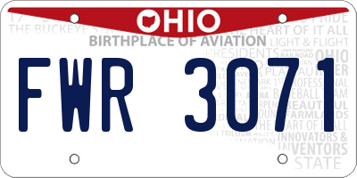 OH license plate FWR3071