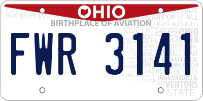 OH license plate FWR3141
