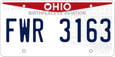 OH license plate FWR3163