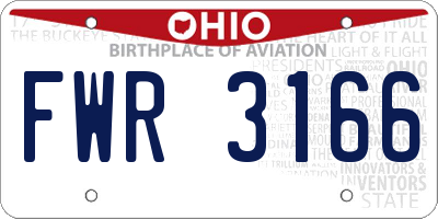 OH license plate FWR3166