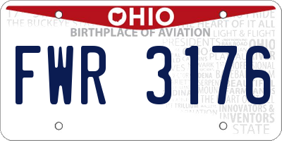OH license plate FWR3176