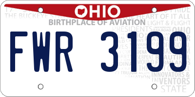 OH license plate FWR3199