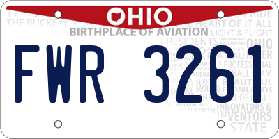 OH license plate FWR3261