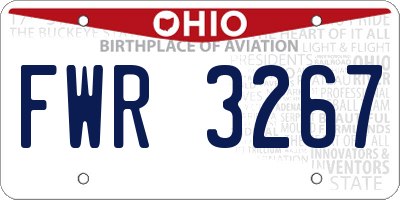 OH license plate FWR3267