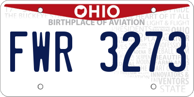 OH license plate FWR3273
