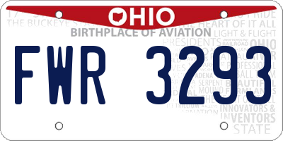 OH license plate FWR3293