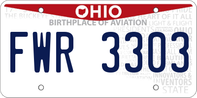 OH license plate FWR3303