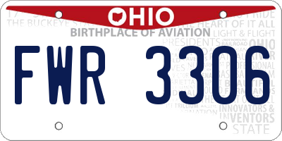 OH license plate FWR3306