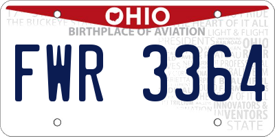 OH license plate FWR3364