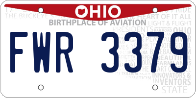 OH license plate FWR3379