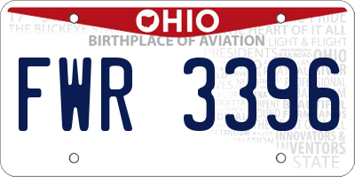 OH license plate FWR3396