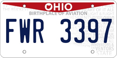 OH license plate FWR3397