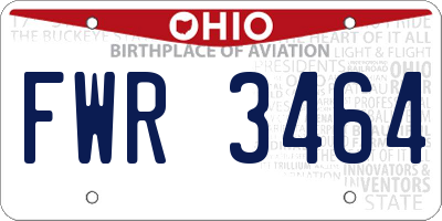 OH license plate FWR3464