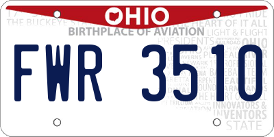 OH license plate FWR3510