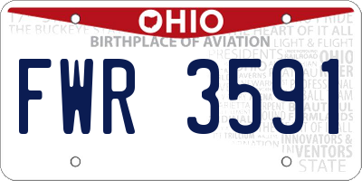 OH license plate FWR3591