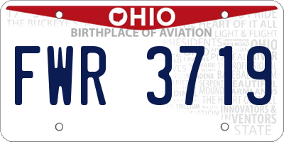 OH license plate FWR3719