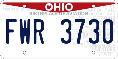 OH license plate FWR3730