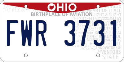 OH license plate FWR3731