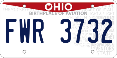 OH license plate FWR3732