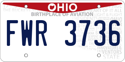 OH license plate FWR3736