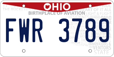 OH license plate FWR3789