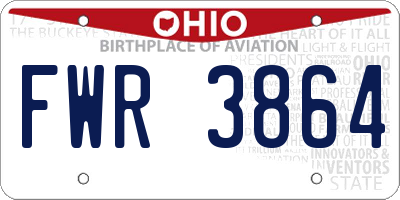 OH license plate FWR3864