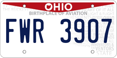 OH license plate FWR3907