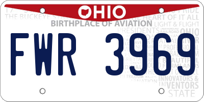 OH license plate FWR3969