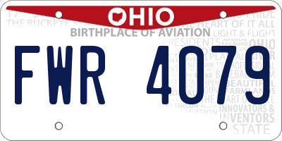 OH license plate FWR4079
